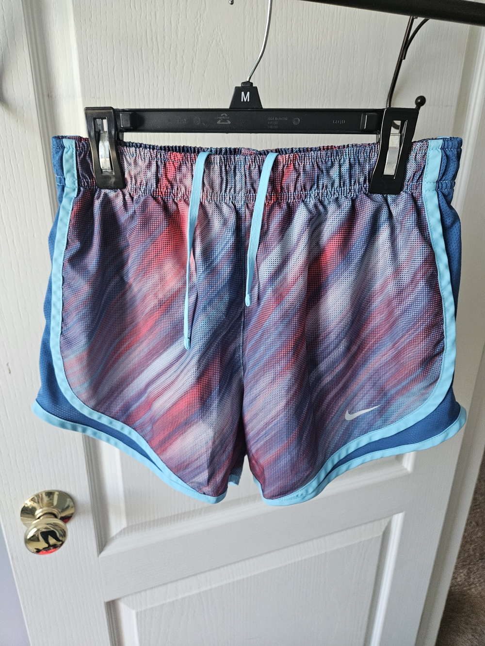 Nike Women’s Blue and Pink Gradient Athletic Shorts